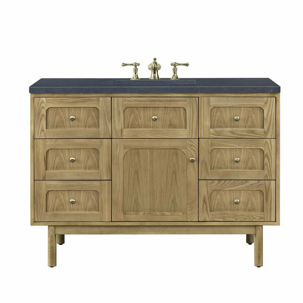 James Martin Vanities Laurent 48in Single Vanity, Light Natural Oak w/ 3 CM Charcoal Soapstone Top 545-V48-LNO-3CSP